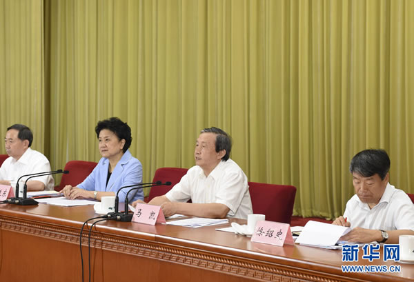 6月23日至24日,全國職業(yè)教育工作會議在北京召開。中共中央政治局委員、國務院副總理劉延東,中共中央政治局委員、國務院副總理馬凱出席會議并講話(6月23日攝)。新華社記者 李學仁 攝.jpg